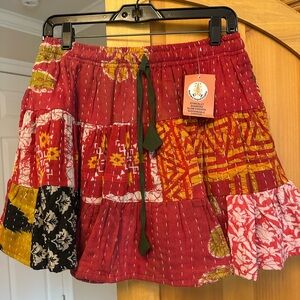 Kantha Mini Skirt - NWT - One Size